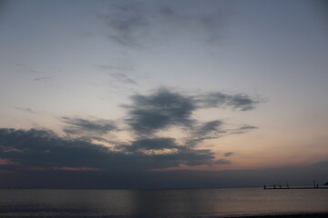 Obraz premium 原岡海岸の夕暮れ