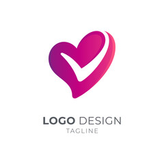 Health Check Logo, Medical Check-Up Vector Symbol, Heart Care Icon