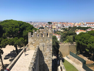 Naklejka premium Sao Jorge (St. George) Castle, Castelo de Sao Jorge aka in Lisbon Portugal