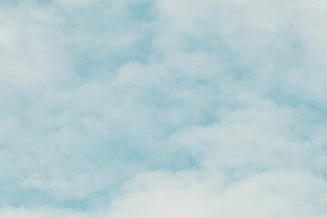 Beautiful sky and clouds in soft color.Soft  cloud in the sky background blue tone.