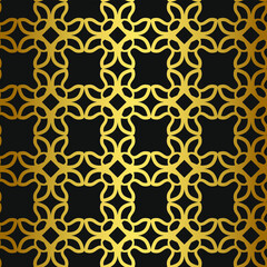 Seamless vector golden repeat geometric pattern. Golden geometrical 10 eps background for fabric, cover, textile, design, banner.