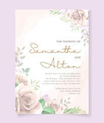 Minimalis wedding invitation card template
