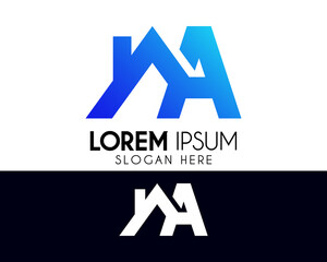 Letter A real estate logo design. Modern logo suitable for your business company or corporate identity