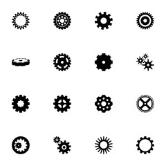 Gear icon - Expand to any size - Change to any colour. Perfect Flat Vector Contains such Icons as settings wheel, cogwheel, handover, clock or bicycle mechanism, setup or options cog and more.