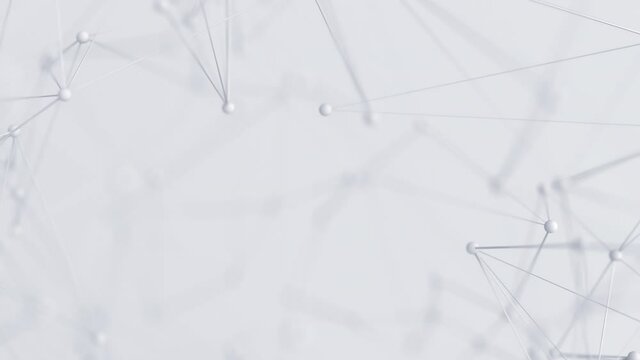 Abstract 3d render, background design, molecular structure concept, 4k animation