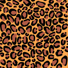 Seamless pattern of spots cow for fabric. Black and white vector background