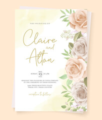 Minimalis wedding invitation card template