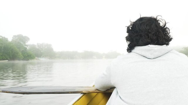 Morning over the river in the Amazonian forest