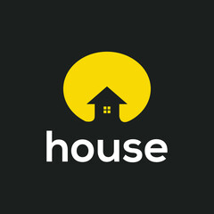 modern house design concept logo
