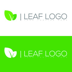 natural green leaf logo vector