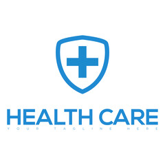 medical cross health care logo design