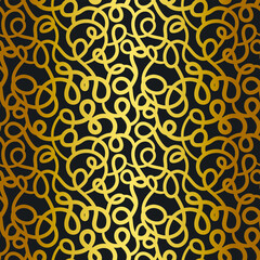 Seamless vector golden repeat geometric pattern. Golden geometrical 10 eps background for fabric, cover, textile, design, banner.