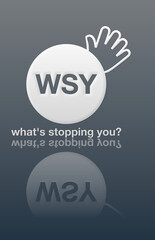 What's stopping you? con sfondo colorato