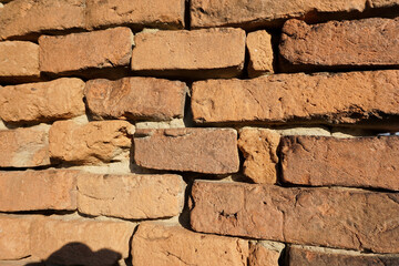 alte Backsteinwand, Ziegelwand als Hintergrund 