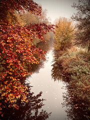 sunset over the river