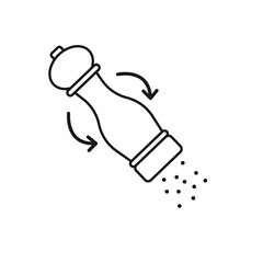 vector illustration of pepper mill isolated icon.