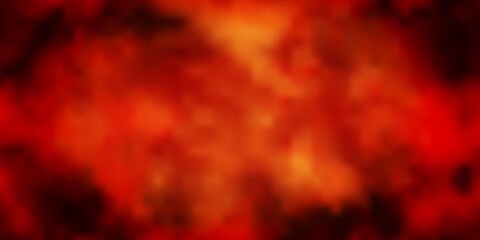 Dark Orange vector layout with cloudscape.