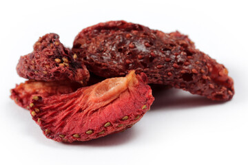 Dried Strawberry Slices Ready to Eat. Organic Food.