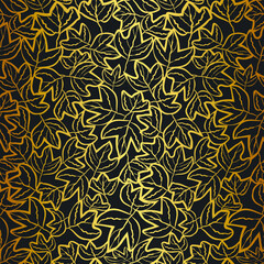 Seamless vector golden repeat geometric pattern. Golden geometrical 10 eps background for fabric, cover, textile, design, banner.