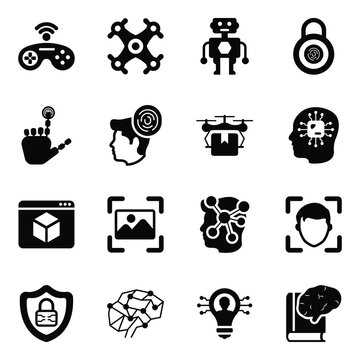 
Artificial Intelligence Flat Icons Pack 
