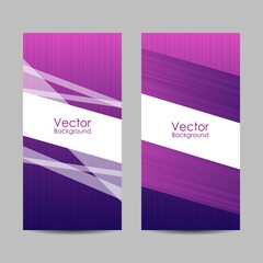 Set of banners with abstract striped background.