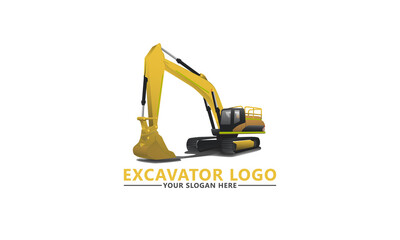 construction equipment. Special machines for the construction work. excavators, Commercial Vehicles for mining, diging, logo template vector illustrations eps 10
