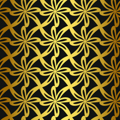 Seamless vector golden repeat geometric pattern. Golden geometrical 10 eps background for fabric, cover, textile, design, banner.