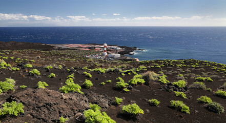 South coast of La Palma with Faro de Fuencaliente (Canary Islands)