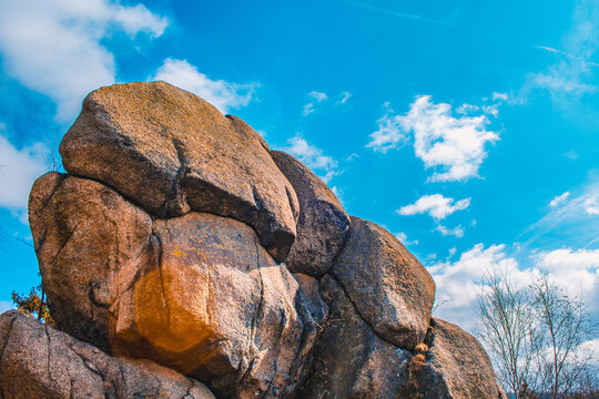 Feigenbaumklippe at Okertal. Rocky cliffs near Goslar at Harz Mountains National Park, Germany