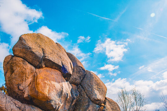Feigenbaumklippe at Okertal. Rocky cliffs near Goslar at Harz Mountains National Park, Germany
