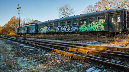 Obraz premium Raeren an abandoned train station in Belgium