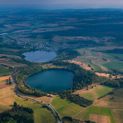 Volcanic Lake, Maar, Vulkaneifel Nature Park and Geopark, Western Eifel Territory, Eifel Region, Germany, Europe