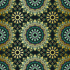 Seamless vector golden repeat geometric pattern. Golden geometrical 10 eps background for fabric, cover, textile, design, banner.