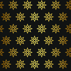 Seamless vector golden repeat geometric pattern. Golden geometrical 10 eps background for fabric, cover, textile, design, banner.