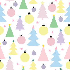 Fototapeta na wymiar Abstract geometric pastel, simple and cute Christmas repeat pattern vector background. Winter pattern.. Simple pastel geometric Christmas repeat pattern vector.