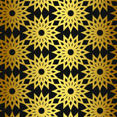 Seamless vector golden repeat geometric pattern. Golden geometrical 10 eps background for fabric, cover, textile, design, banner.