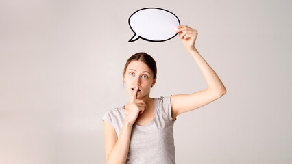 picture of smiling student with blank text bubble