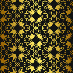 Seamless vector golden repeat geometric pattern. Golden geometrical 10 eps background for fabric, cover, textile, design, banner.