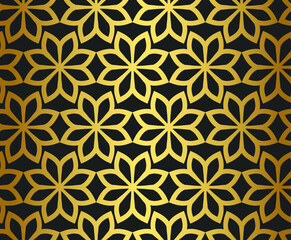 Seamless vector golden repeat geometric pattern. Golden geometrical 10 eps background for fabric, cover, textile, design, banner.
