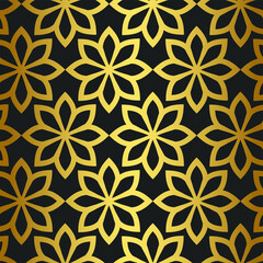 Seamless vector golden repeat geometric pattern. Golden geometrical 10 eps background for fabric, cover, textile, design, banner.