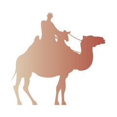 wise men in camel silhouette character