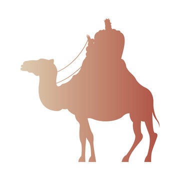 recommend clip art: wise men in camel silhouette character