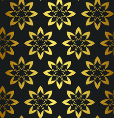 Seamless vector golden repeat geometric pattern. Golden geometrical 10 eps background for fabric, cover, textile, design, banner.