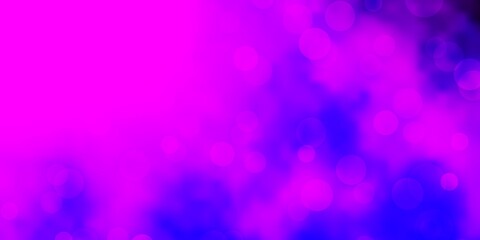 Light Pink, Blue vector template with circles.