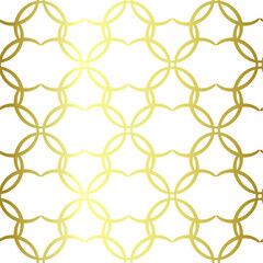 Fototapeta premium Seamless vector golden repeat geometric pattern. Golden geometrical 10 eps background for fabric, cover, textile, design, banner.