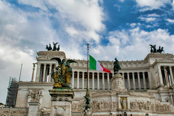 Altar of the Fatherland, Altare della Patria, also known as the National Monument to Victor Emmanuel II, Rome, Italy