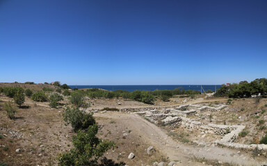 temple ruins in the mountains