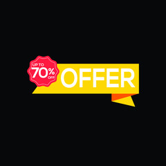 Creative Professional Trendy and Minimal Black Friday Sale Logo Design in Black, White, Yellow and Red Color, Logo in Editable Vector Format
