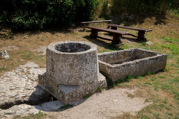 temple ruins in the mountains