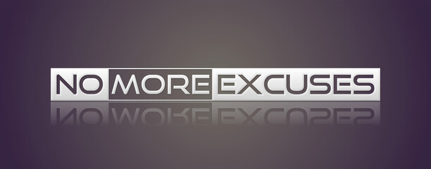 No more excuses con sfondo colorato